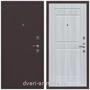Входные двери 2050 мм, Дверь входная Армада Комфорт Антик медь / МДФ 10 мм ФЛ-242 Сандал белый