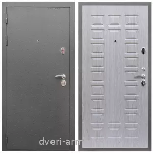 МДФ гладкая, Дверь входная Армада Оптима Антик серебро / МДФ 16 мм ФЛ-183 Дуб белёный