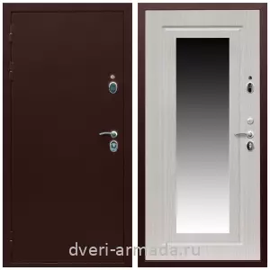 Одностворчатые входные двери, Дверь входная Армада Люкс Антик медь / МДФ 16 мм ФЛЗ-120 Дуб беленый красивая с замками