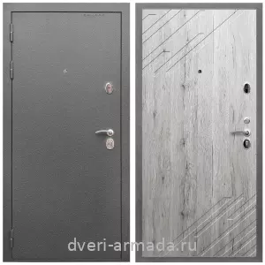 Темные входные двери, Дверь входная Армада Оптима Антик серебро / МДФ 16 мм ФЛ-143 Рустик натуральный