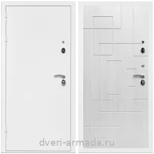Наружные, Дверь входная Армада Оптима Белая шагрень / МДФ 16 мм ФЛ-57 Белый жемчуг