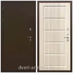 Толстые входные двери, Дверь входная в деревянный дом Армада Термо Молоток коричневый/ МДФ 6 мм ФЛ-39 Венге светлый недорогая с терморазрывом влагостойкая