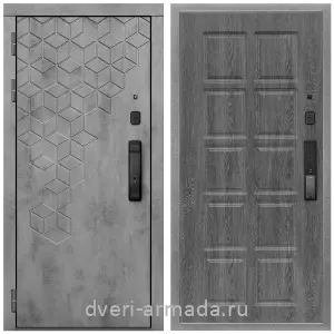 Входные двери МДФ с двух сторон, Дверь входная Армада Квадро МДФ 16 мм Kaadas K9 / МДФ 10 мм ФЛ-38 Дуб Филадельфия графит