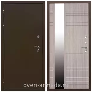 Толстые входные двери, Дверь входная уличная в дом Армада Термо Молоток коричневый/ МДФ 16 мм ФЛЗ-Сити Сандал белый