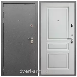 Антивандальные для квартир, Дверь входная Армада Оптима Антик серебро / МДФ 16 мм ФЛ-243 Ясень белый