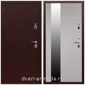 Одностворчатые входные двери, Дверь входная железная Армада Люкс Антик медь / МДФ 16 мм ФЛЗ-Сити Белый матовый одностворчатая