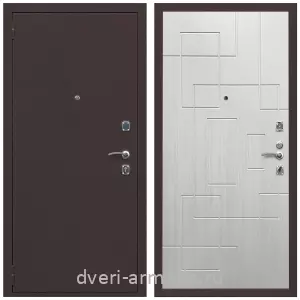 Входные двери с тремя петлями, Дверь входная Армада Комфорт Антик медь / МДФ 16 мм ФЛ-57 Белый жемчуг