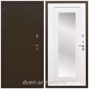 Толстые входные двери, Дверь входная уличная в дом Армада Термо Молоток коричневый/ МДФ 16 мм ФЛЗ-120 Ясень белый
