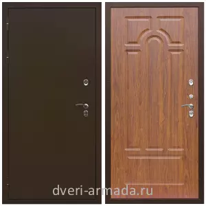 Дверь входная железная уличная в квартиру Армада Термо Молоток коричневый/ ФЛ-58 Морёная береза для многоэтажного дома