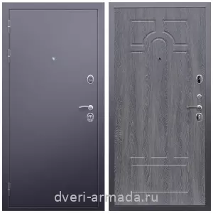 Входные двери 2050 мм, Дверь входная железная Армада Люкс Антик серебро / МДФ 6 мм ФЛ-58 Дуб Филадельфия графит на заказ со вставкой