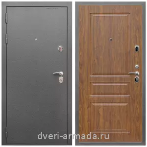 МДФ гладкая, Дверь входная Армада Оптима Антик серебро / МДФ 16 мм ФЛ-243 Морёная береза