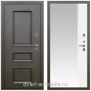 Тамбурные двери, Дверь входная уличная в дом Армада Фаренгейт / МДФ 16 мм ФЛЗ Панорама-1 Белый матовый