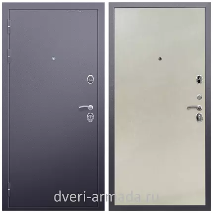 Дверь входная Армада Люкс Антик серебро / МДФ 6 мм ПЭ Венге светлый с шумоизоляцией в квартиру