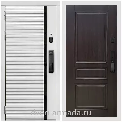 Умная входная смарт-дверь Армада Каскад WHITE МДФ 10 мм Kaadas K9 / МДФ 6 мм ФЛ-243 Эковенге